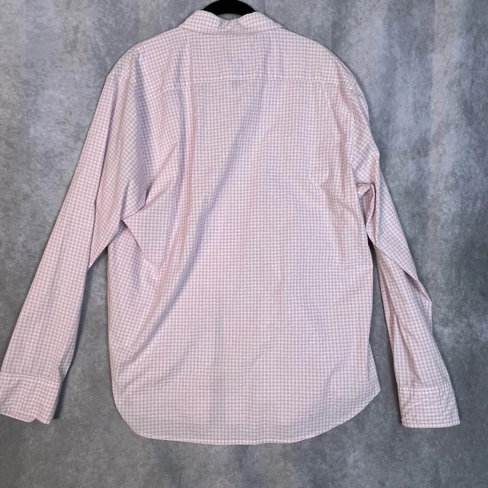 Bonobos Men's XL Slim Fit Pink White Gingham Shirt - Picture 9 of 10